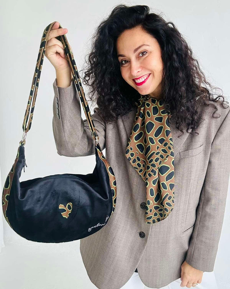 Hobo Bag - Leopard Heart