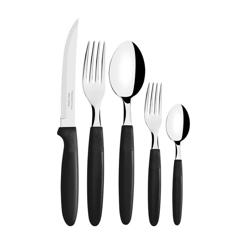 Set Of Cutlery 30 Pieces Black