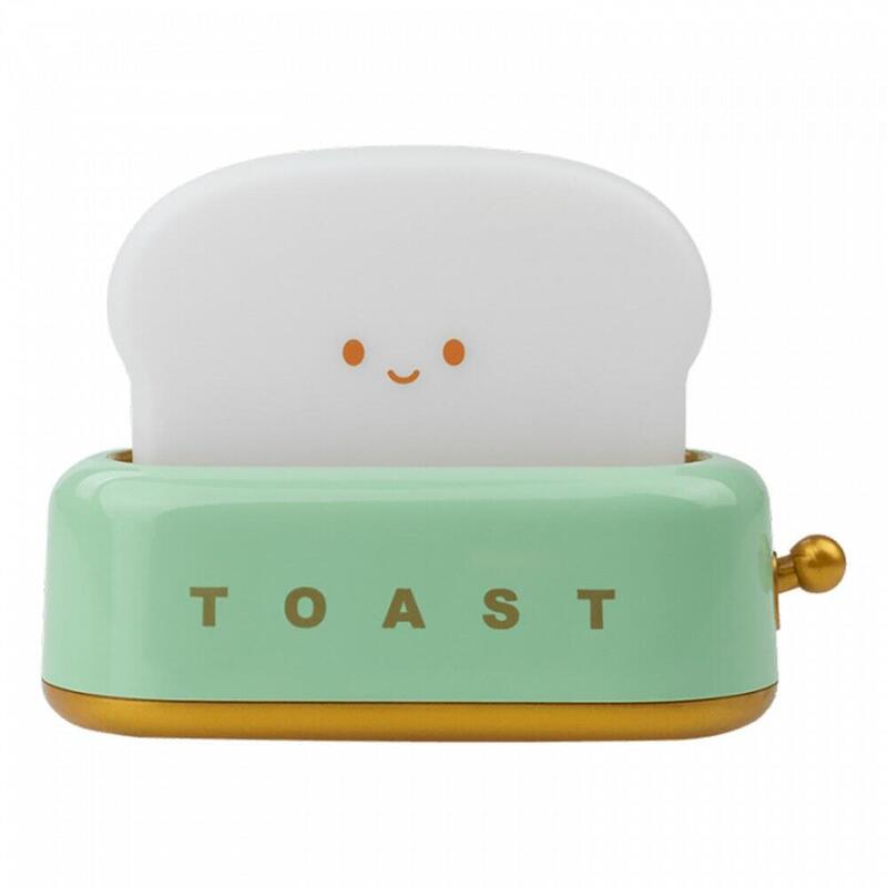 Lamp Night LED Rechargeable Model Toaster Green