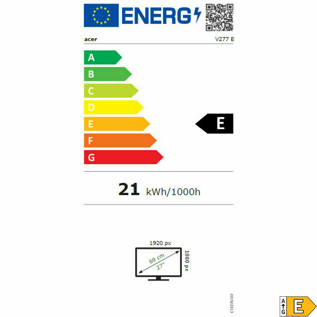Acer Gaming Monitor Acer Um.hv7Ee.058 4K Ultra Hd 27"