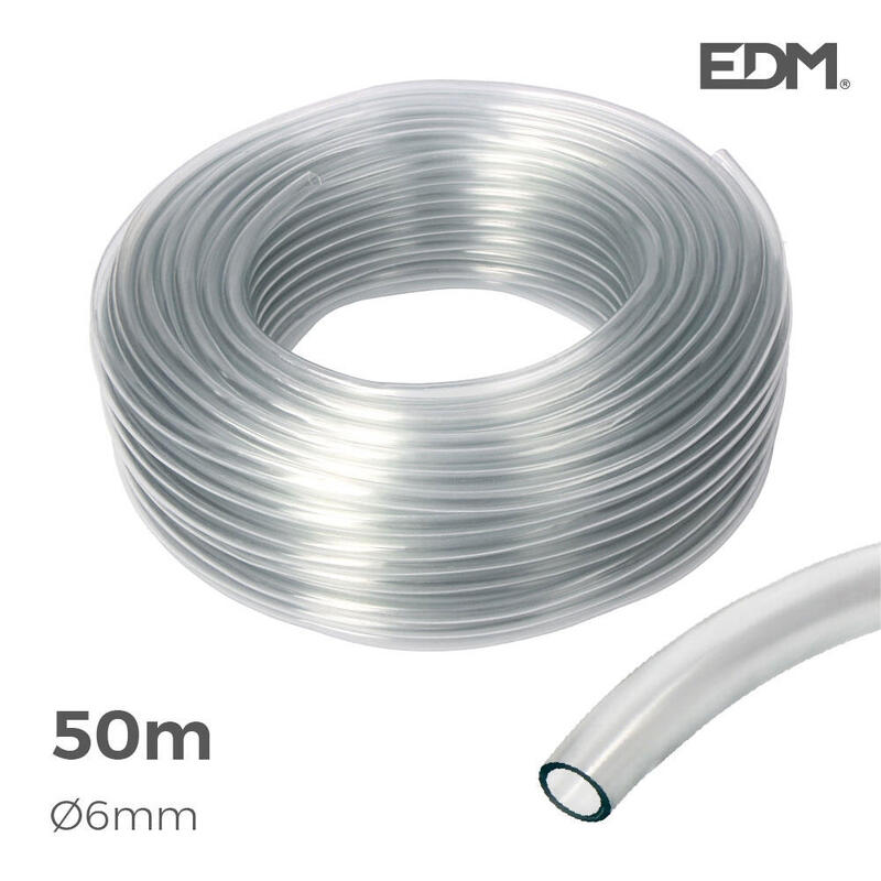 Hose Glass Transparent Ø Indoor 6MM Ø Outdoor 8MM Roll 50M
