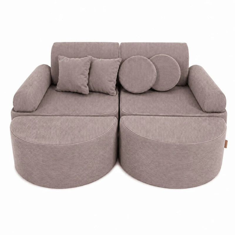 Medium Modular Sofa for Kids - Slimcord Taupe Plus