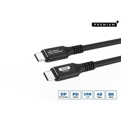 Microconnect USB4CC1 USB Cable USB4 Gen 3X2 1,2M USB C Black — image 1