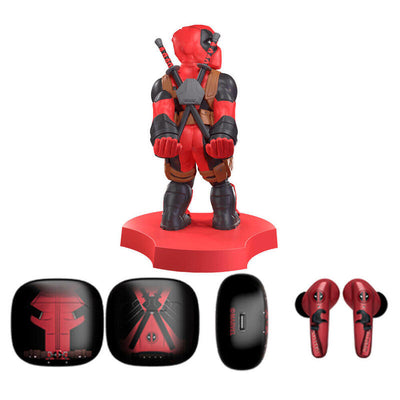 Mini Cable Guy + Headphones Inalambricos Deadpool Marvel — image 1