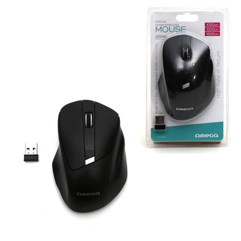 Omega Wireless Mouse 1000-1600DPI OM216B Black OM216B