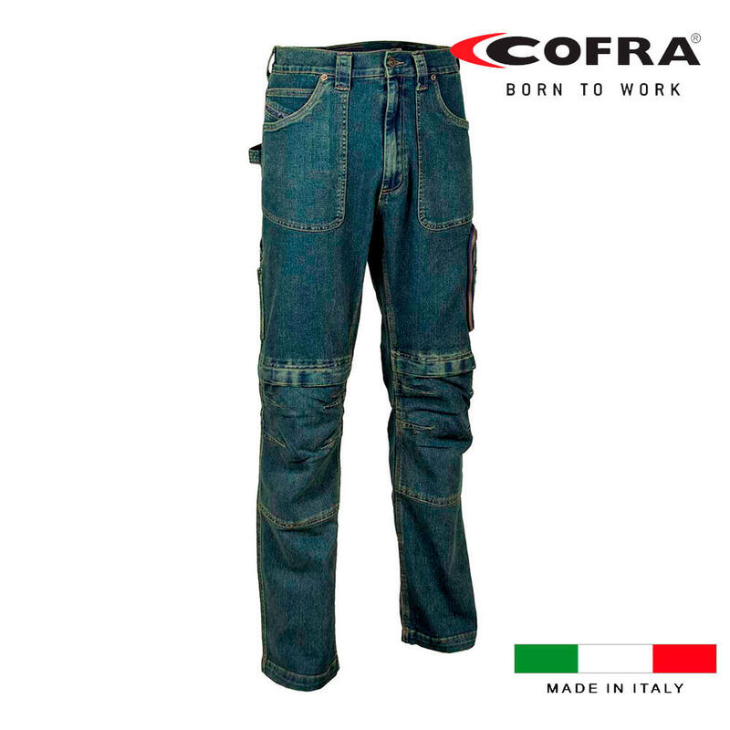 Cofra Trousers Dortmund Blue Marino Size 56