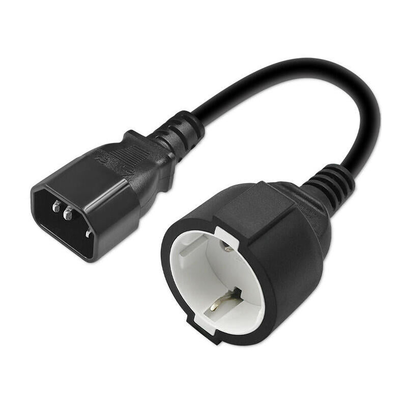 Qoltec 53906 Adapter IEC 320 C14 Schuko 0.15M