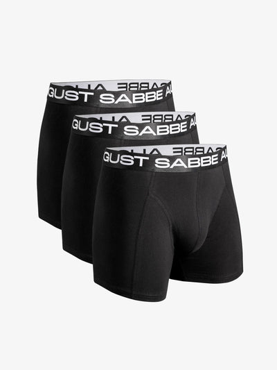 Men’s Daily Cotton Boxer Briefs Black – 6-Pack
