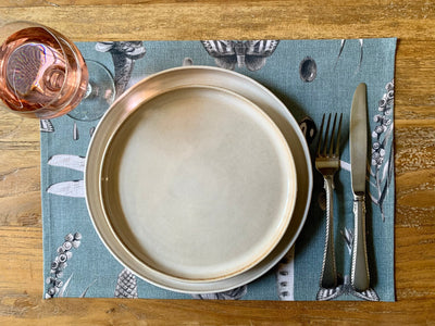 Table Placemat - Seeds Aqua