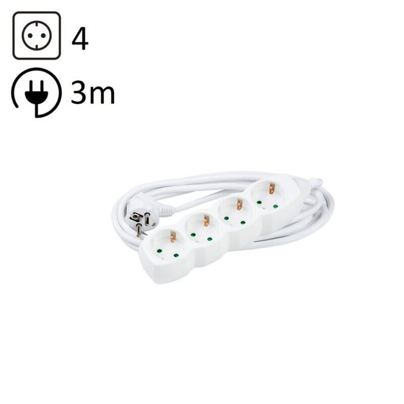Technik Power Strip Power 4 Plugs 3,0M 16A White