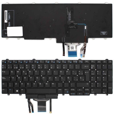 Keyboard Spanish Compatible Laptop Dell Latitude E5550 E5570 5580 Precision 3510 7510 Retroiluminado 1 New 1 Y — image 1