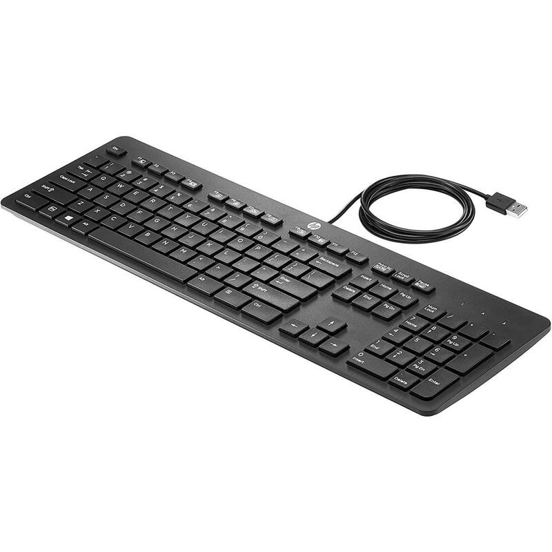 HP Keyboard Refurbished KBAR211 80181-071 Spanish (QWERTY) Black With USB Cable 1 Year Warranty