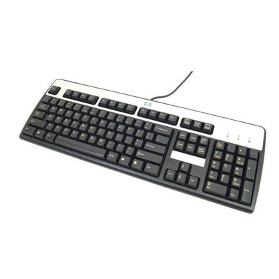 HP Keyboard Refurbished SK-2885 / KU0316 Spanish (QWERTY) Black/Silver With USB Cable 1 Year Warranty — image 1