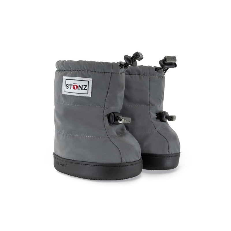 Toddler Puffer Booties - Reflective Silver