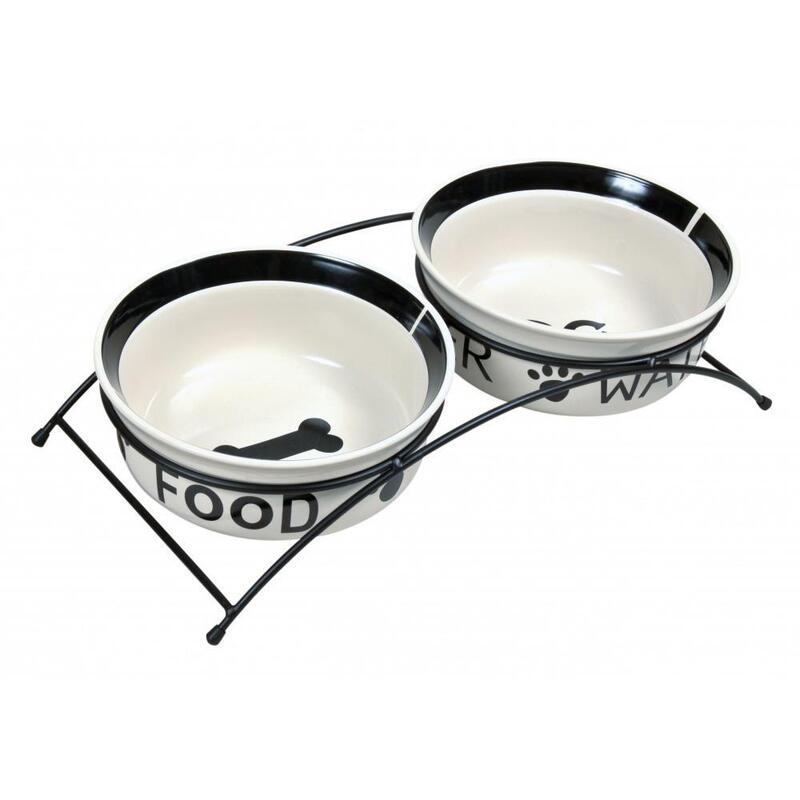 Trixie Set Cuencos Ceramic Sobre Stand 0.6